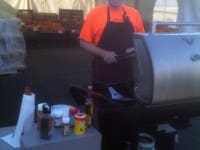 Ron BBQing at the Butcher Shop
