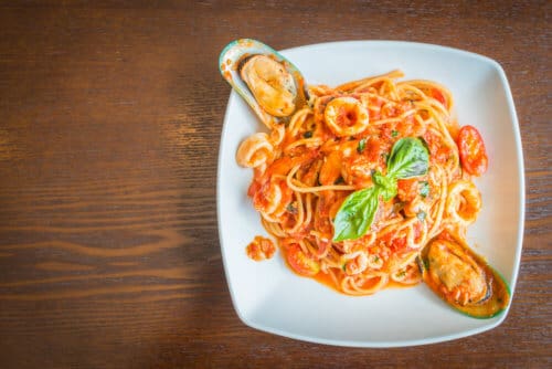 fresh seafood pasta