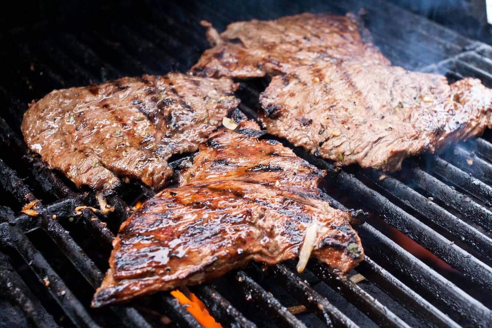 Carne Asada On The Grill