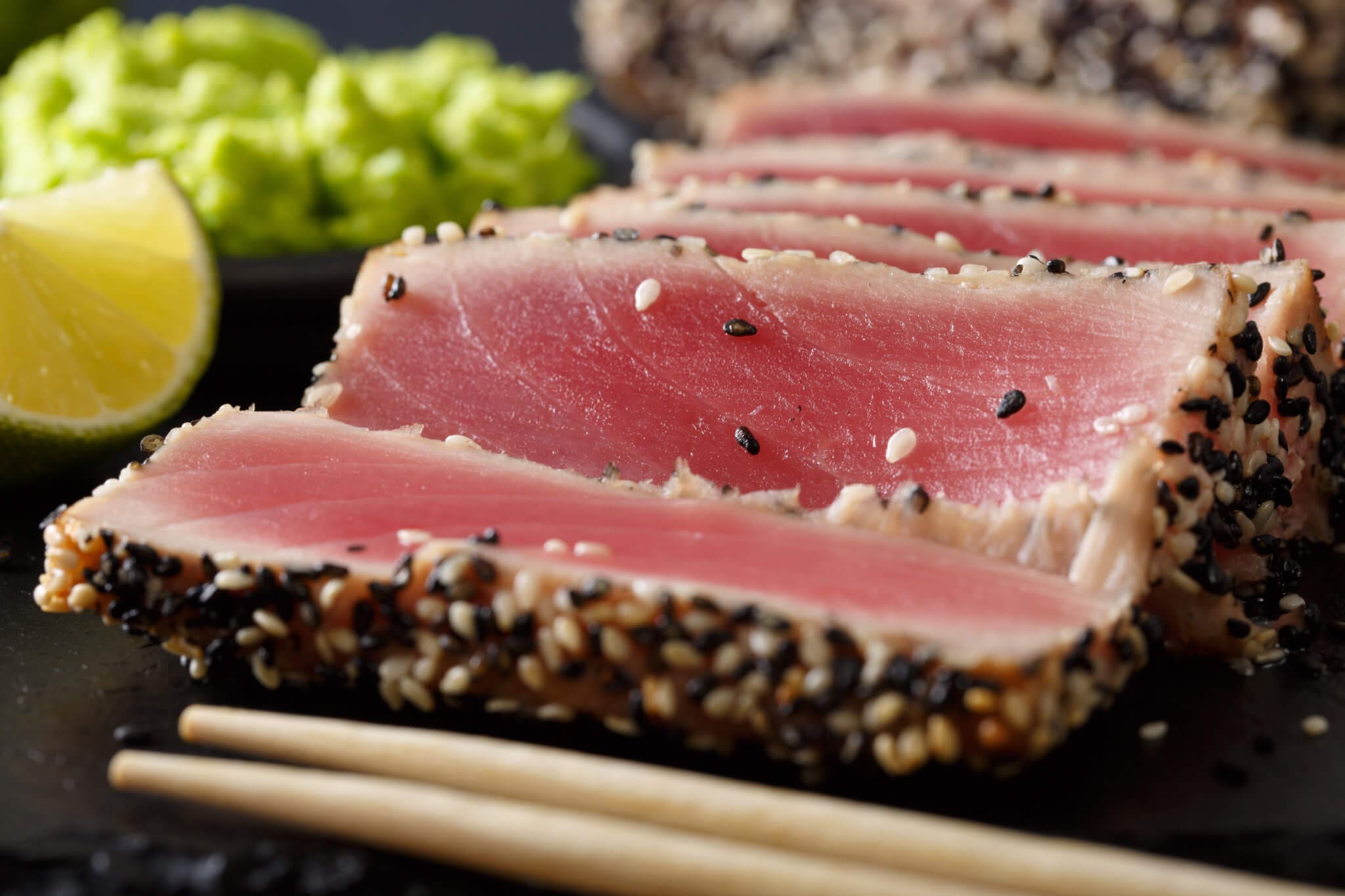 Seared Tuna with Wasabi Sauce The Butcher Shop, Inc.