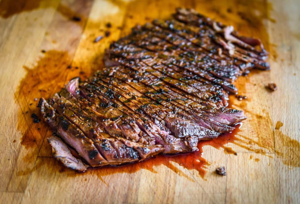 BeerMarinated Flank Steak on the Grill The Butcher Shop, Inc.