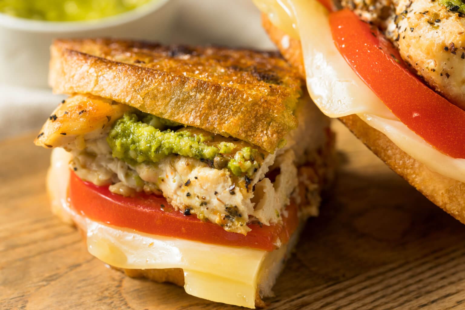 Grilled Chicken & Homemade Pesto Sandwich The Butcher Shop